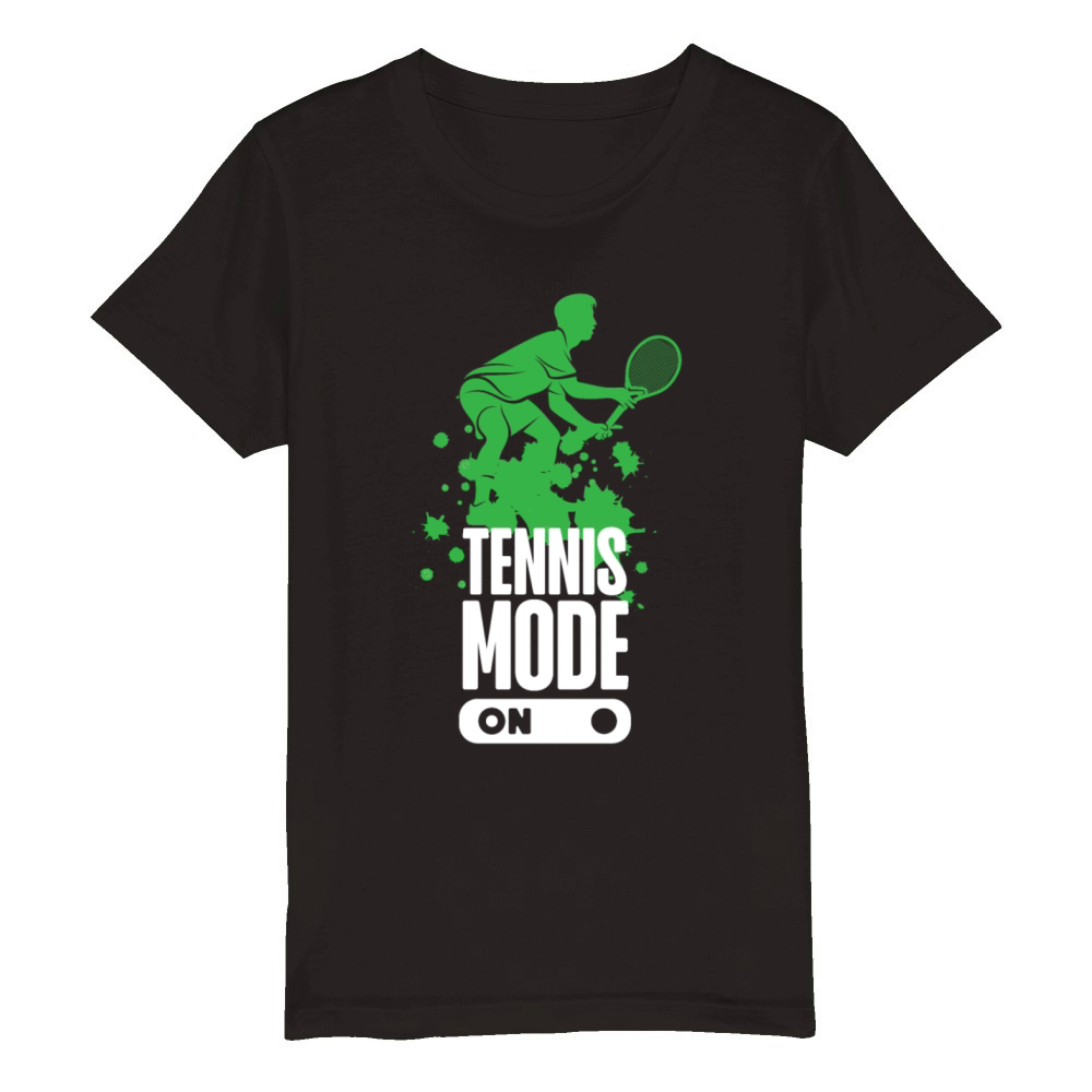 Funny Tennis Player Racket Tennis Organic Kids Crewneck T-shirt