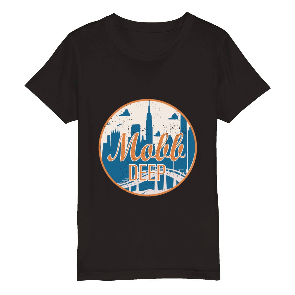 Queens New York Vintage Organic Kids Crewneck T-shirt