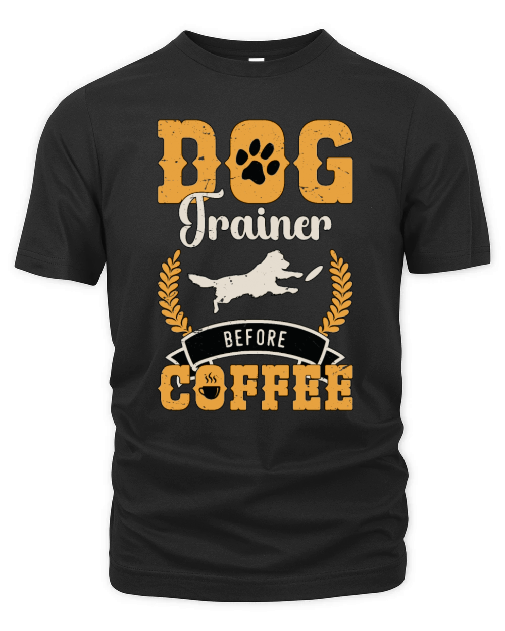 Dog Trainer Before Coffee Dog Owner Coffee Lover Organic Unisex T-shirt