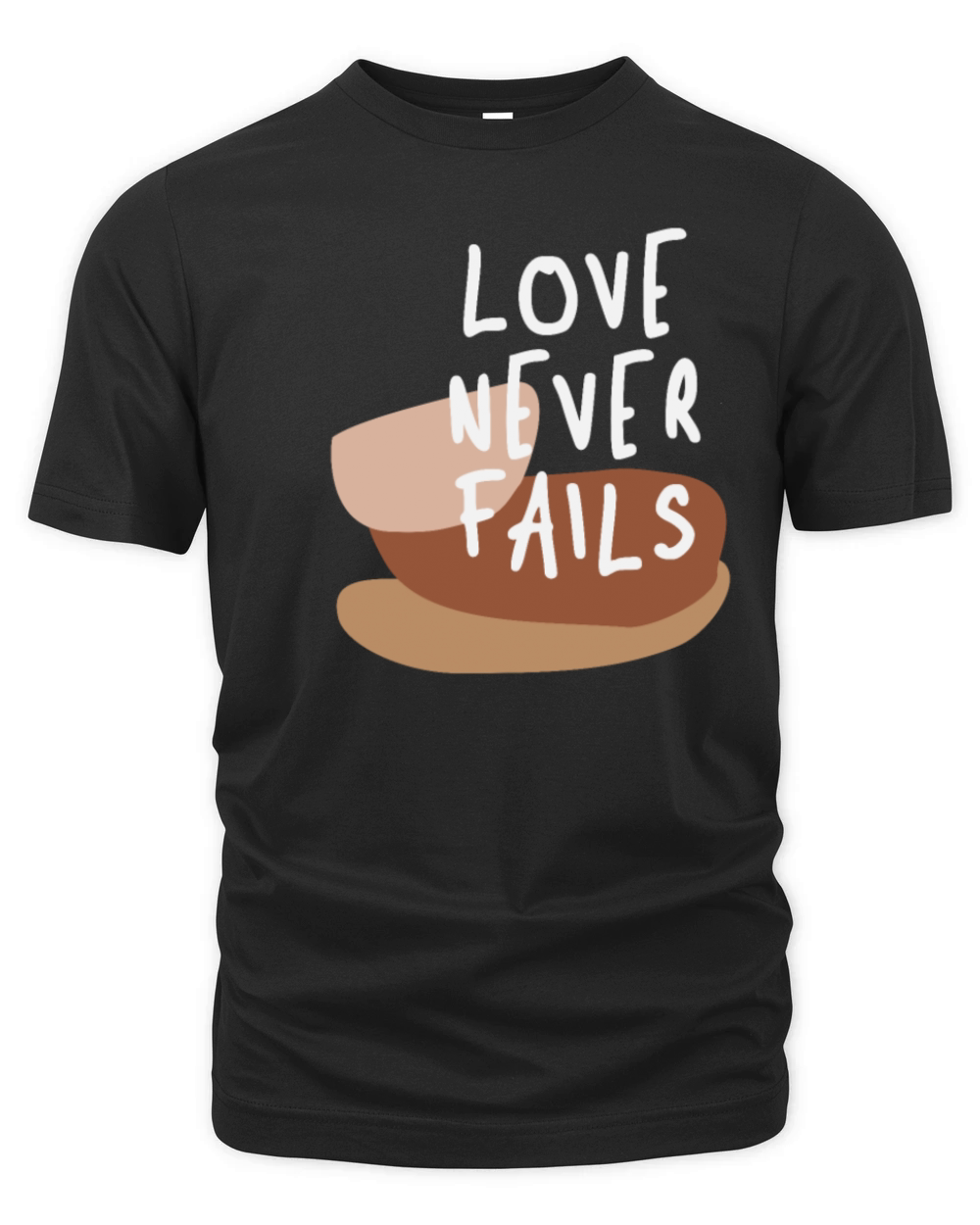 Love Never Fails - Timeless Christian Quote Organic Unisex T-shirt