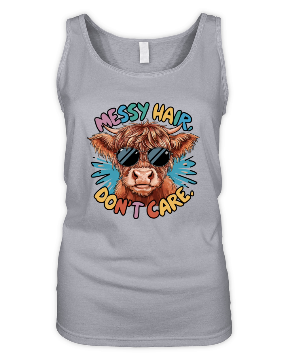 messy hair dont care Organic Women's Tank Top