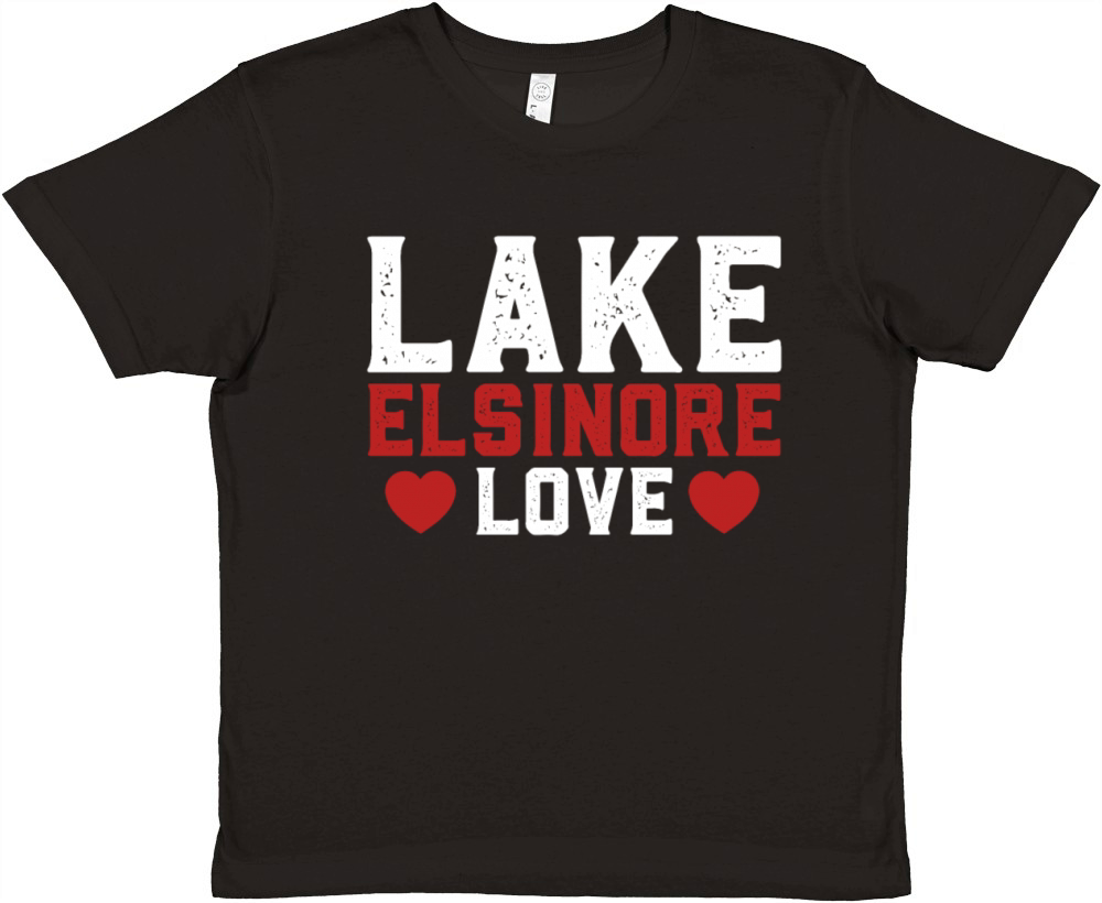 LAKE ELSINORE LOVE California Fan Lake Elsinore Premium Kids Crewneck T-shirt