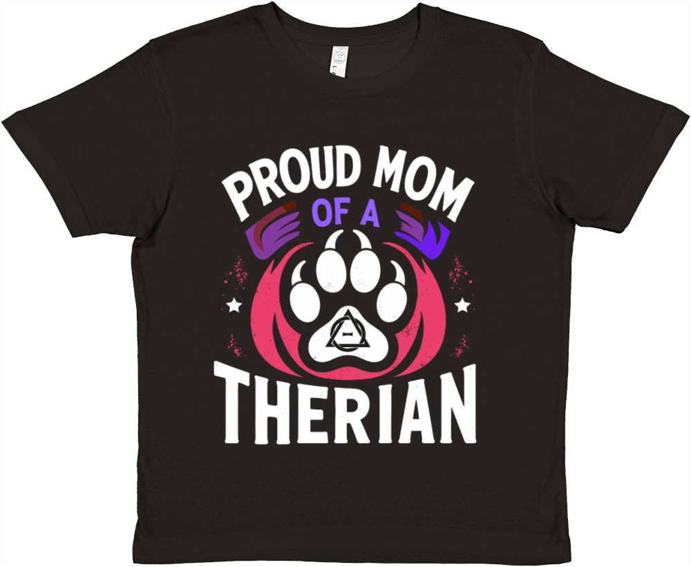 Proud Mom Of A Therian Furries Otherkin Nonhuman Premium Kids Crewneck T-shirt
