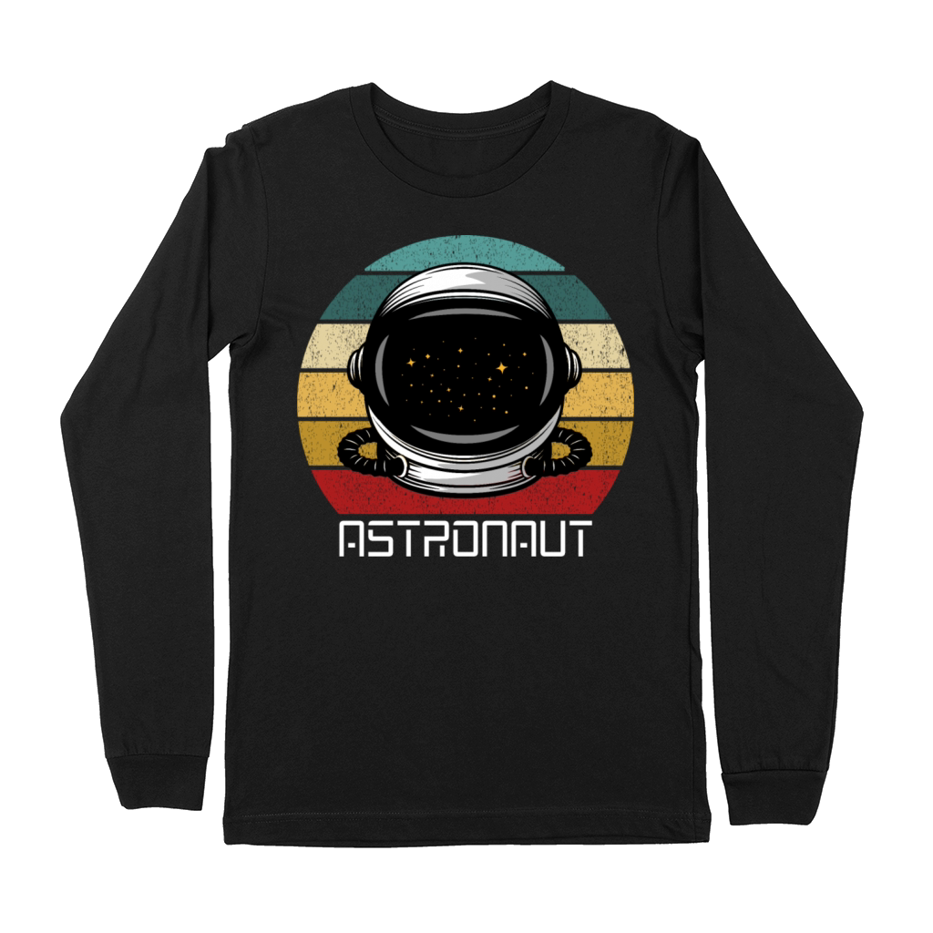 Astronaut Stargazers Space Lover Retro Vintage Premium Long Sleeve