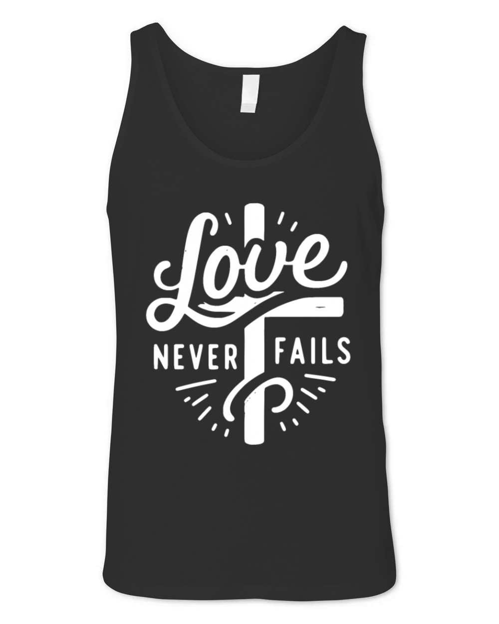 Love Never Fails Unisex Jersey Tank