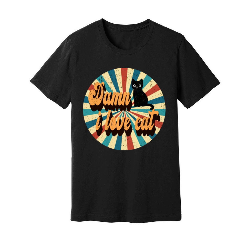 Damn I love Cat Vintage Cool Unisex Jersey Tee