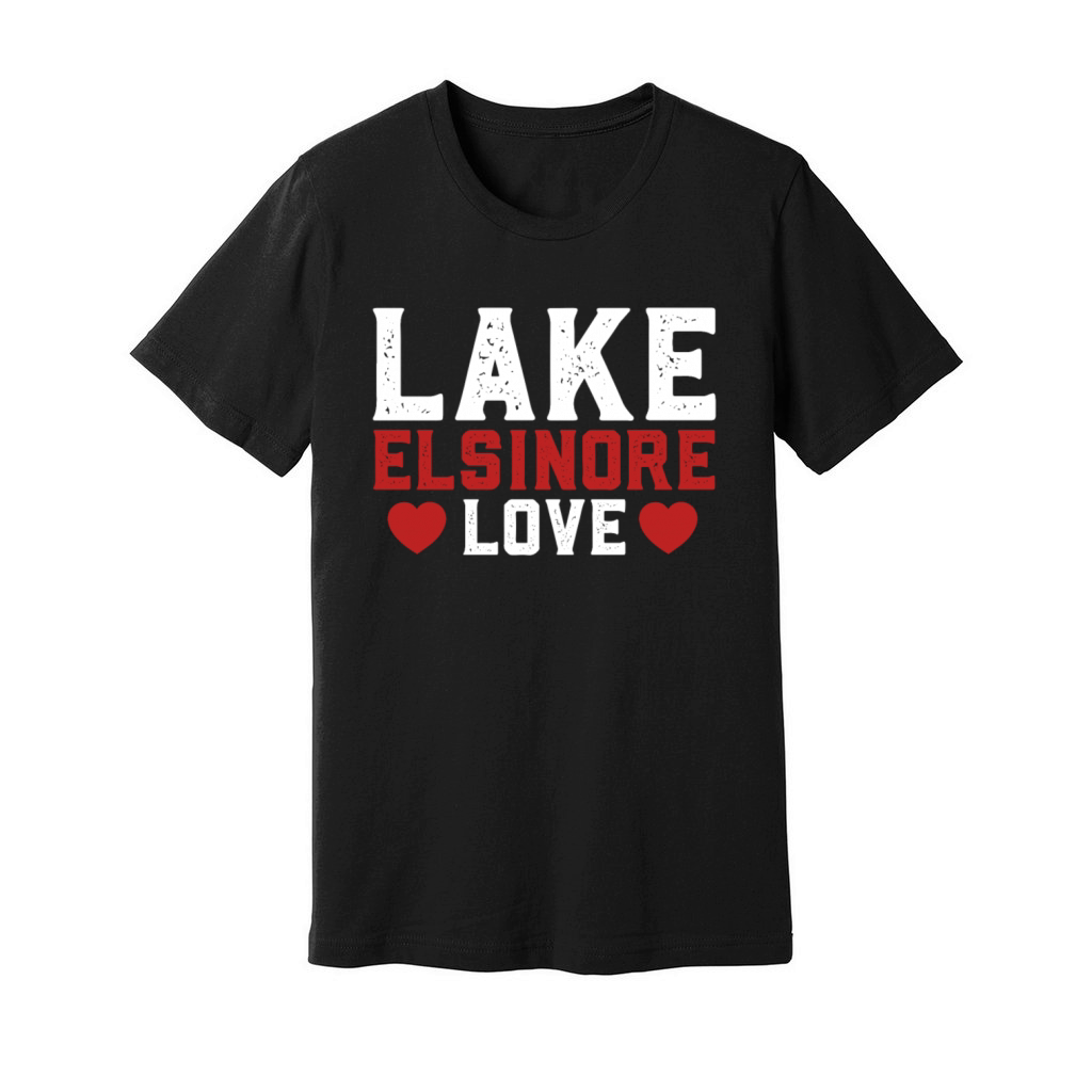 LAKE ELSINORE LOVE California Fan Lake Elsinore Unisex Jersey Tee