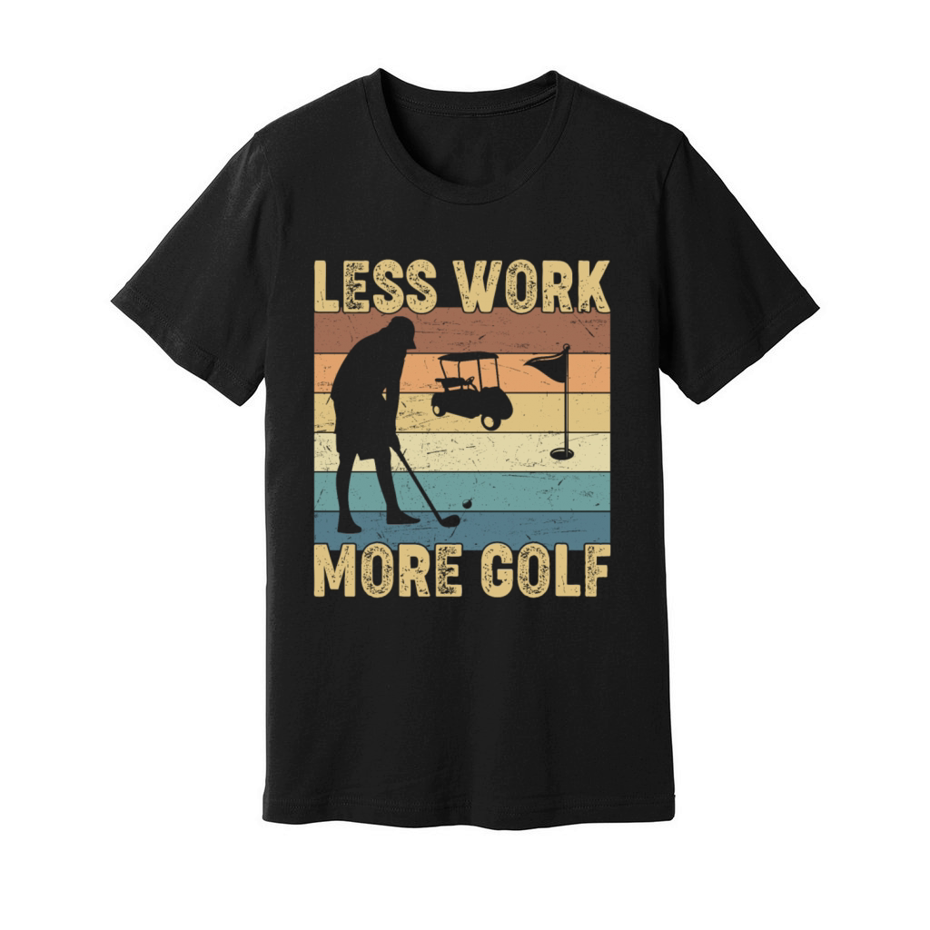 Less Work More Golf Vintage Unisex Jersey Tee