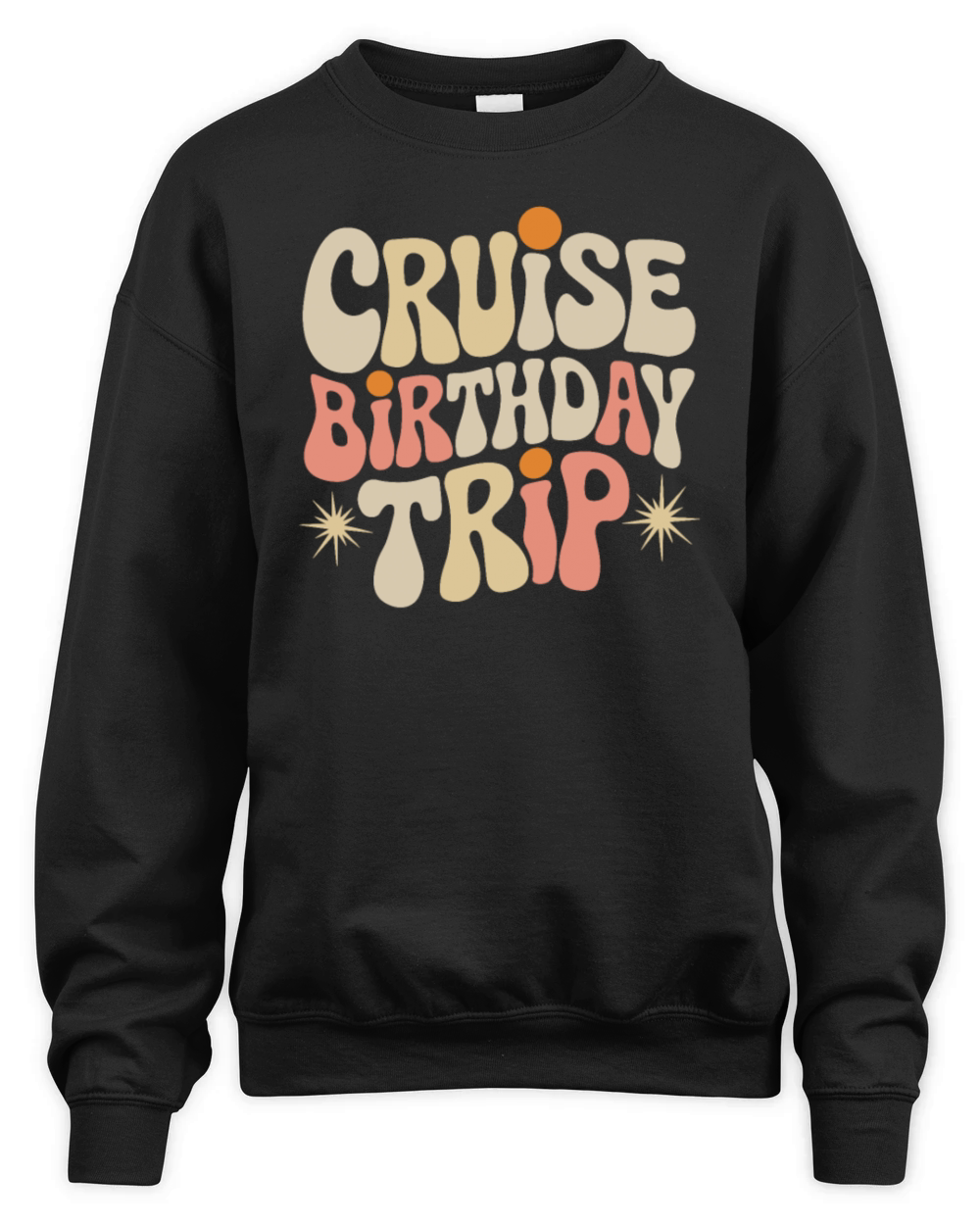 Cruise Birthday Trip Retro Vibes Unisex Premium Crewneck Sweatshirt