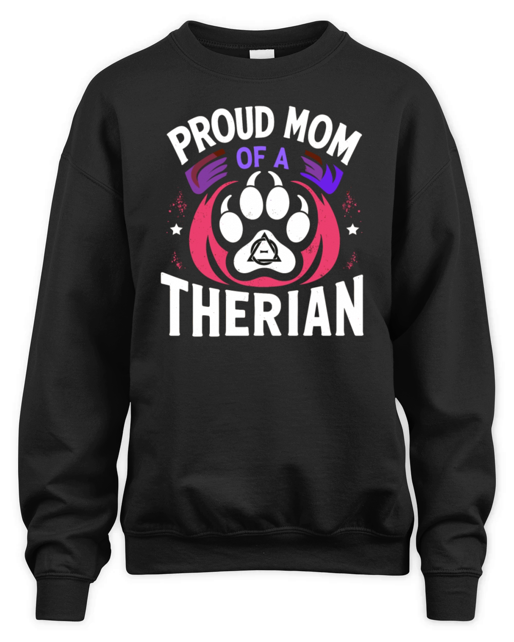 Proud Mom Of A Therian Furries Otherkin Nonhuman Unisex Premium Crewneck Sweatshirt