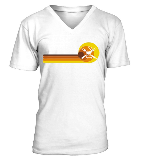 BBQ Vintage 70s 80s barbecue grilling V-Neck T-shirt