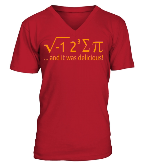 I Ate Some Pie And It Was Delicious 8 Pi Day 2BK1 V-Neck T-shirt