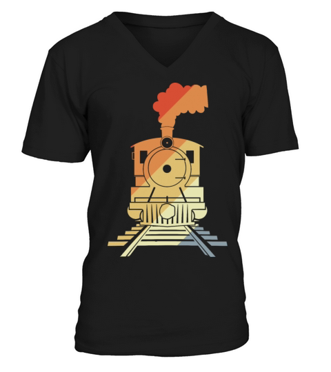 Railroad Drawing Vintage Style V-Neck T-shirt