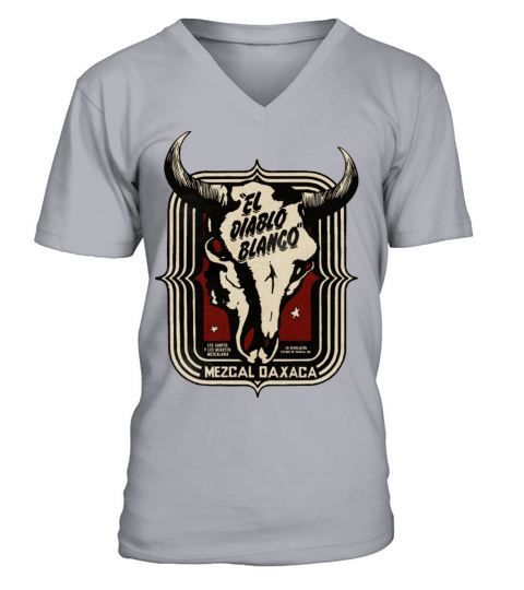 Vintage Oaxaca Mexican Diablo Mezcal V-Neck T-shirt