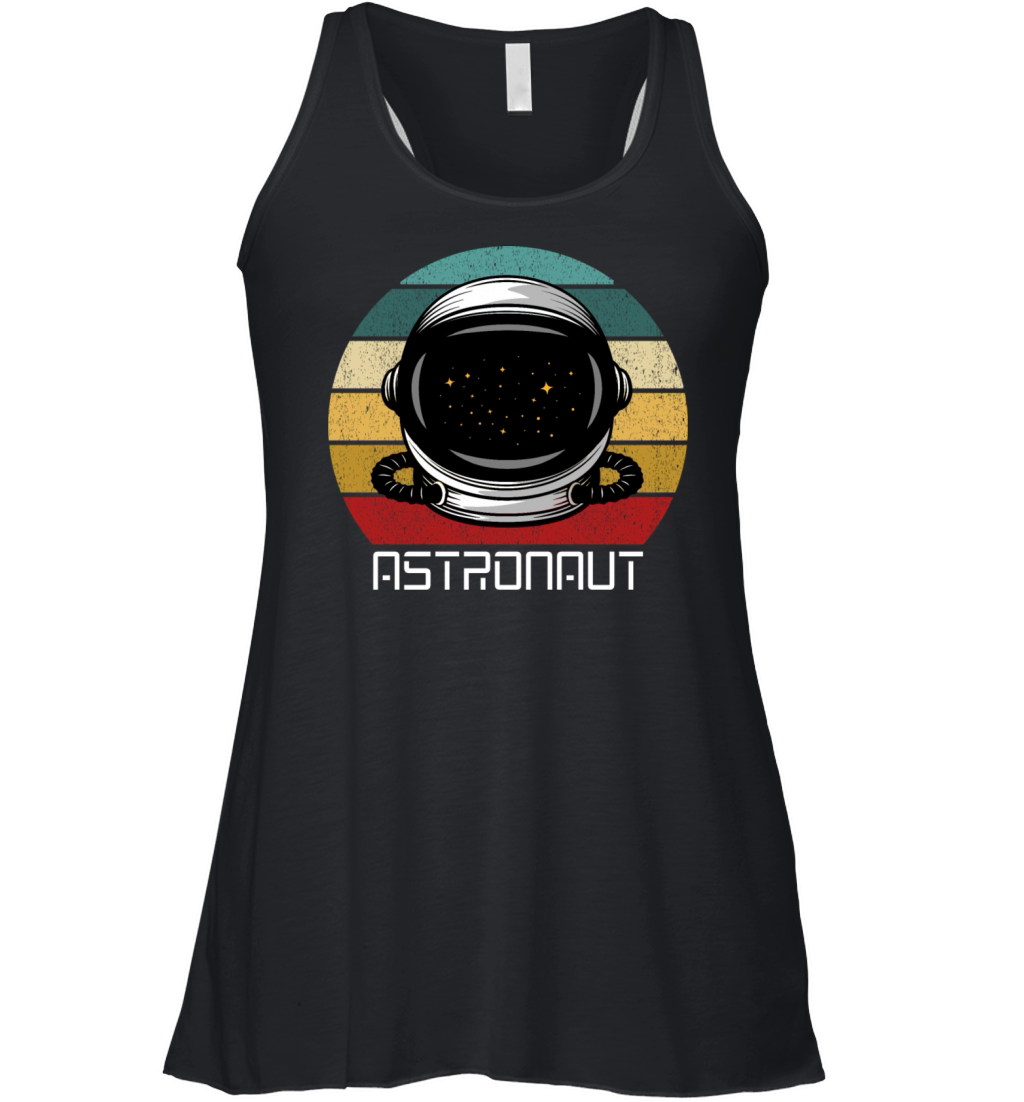 Astronaut Stargazers Space Lover Retro Vintage Women's Flowy Tank Top