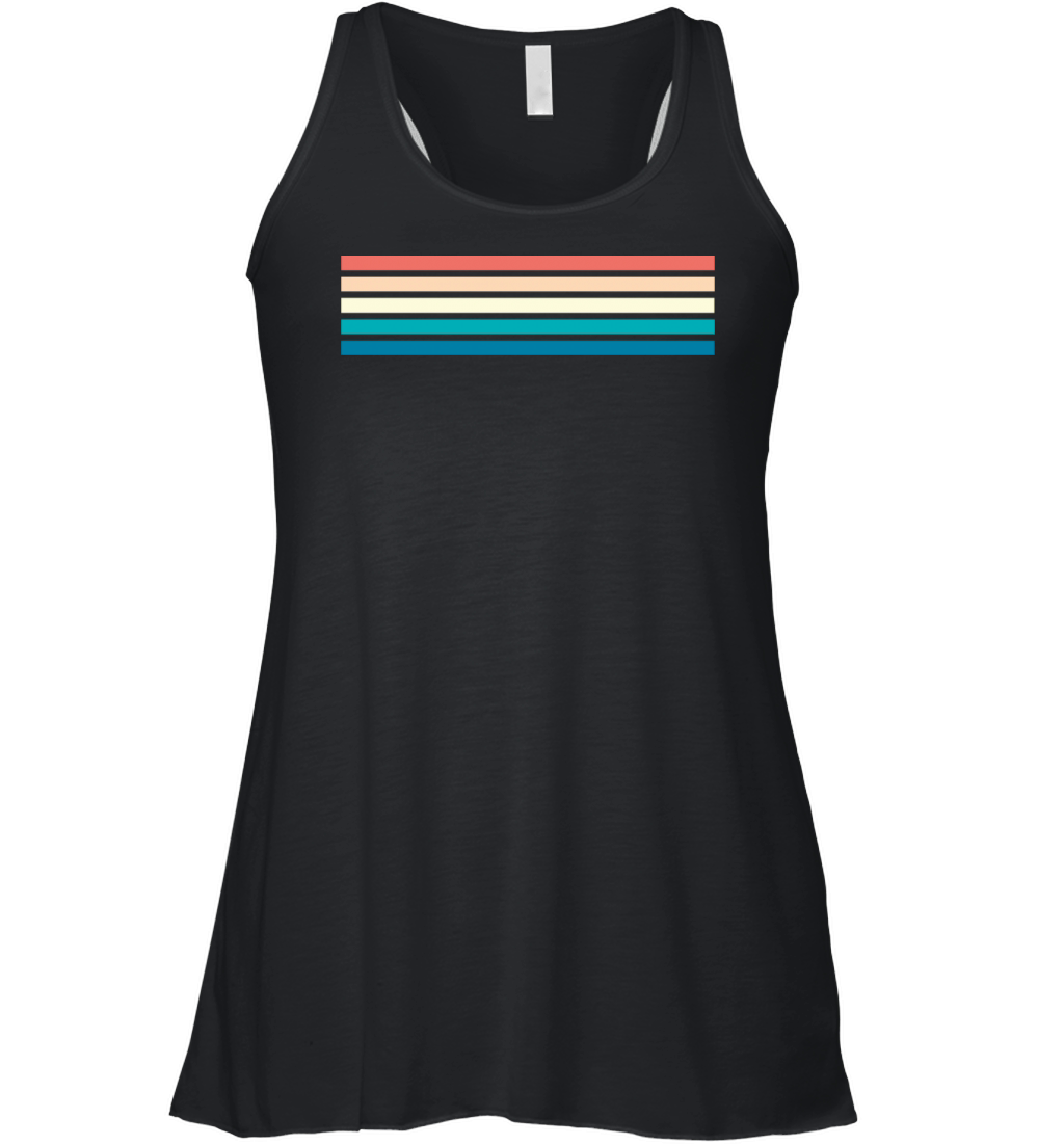Retro stripe design with vintage vibe Women's Flowy Tank Top