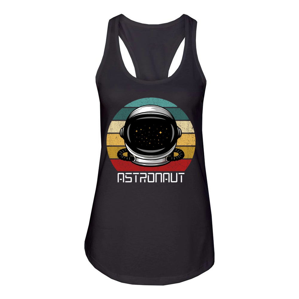 Astronaut Stargazers Space Lover Retro Vintage Women's Racerback Tank