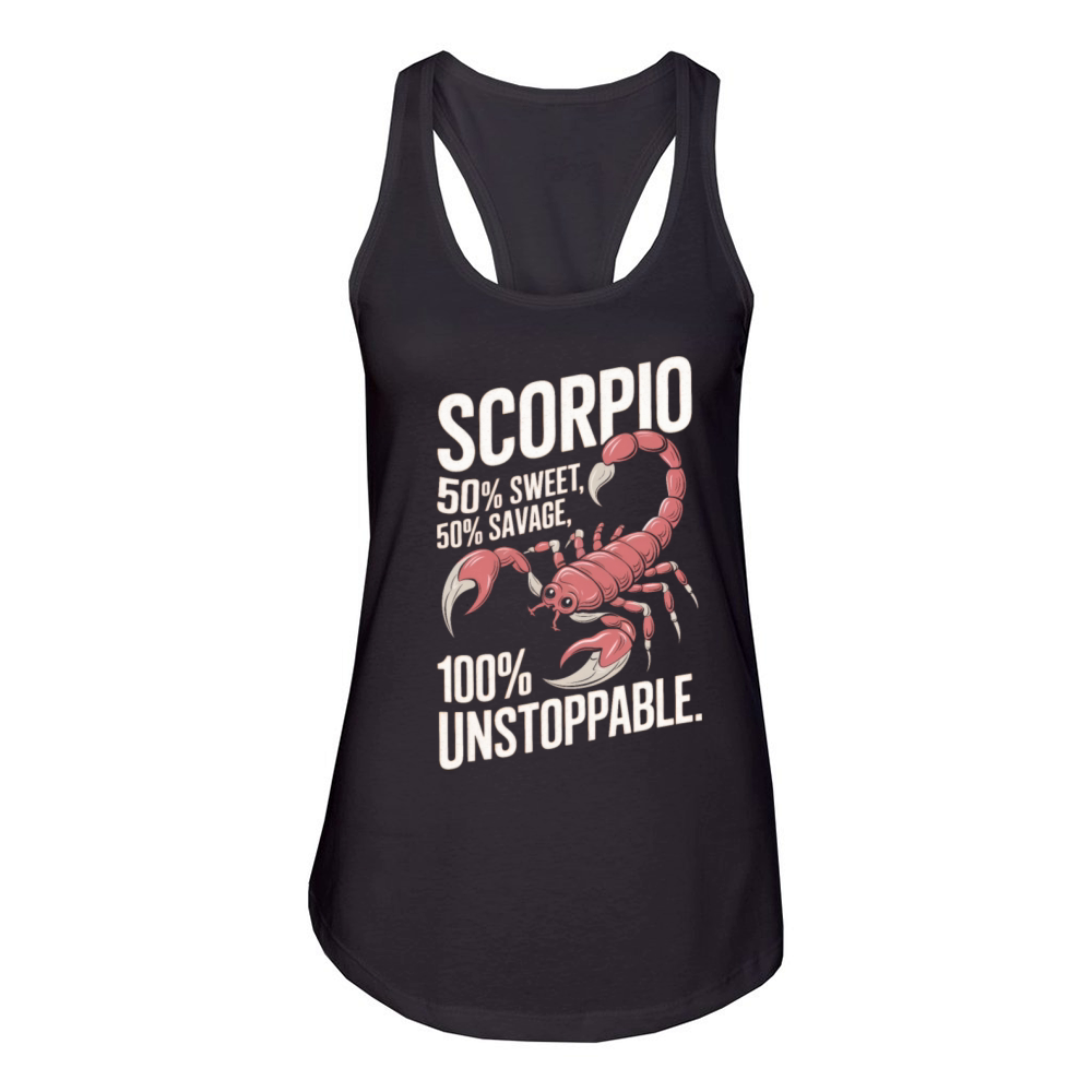 Funny Scorpio Zodiac Quote Women's Racerback Tank