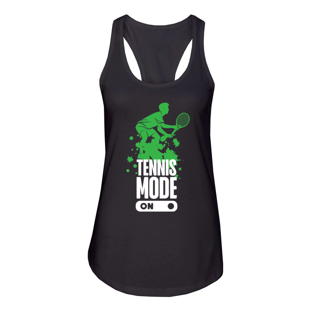 Funny Tennis Player Racket Tennis Women's Racerback Tank
