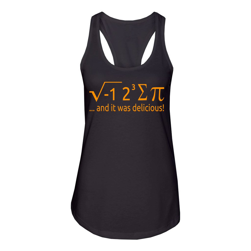 I Ate Some Pie And It Was Delicious 8 Pi Day 2BK1 Women's Racerback Tank