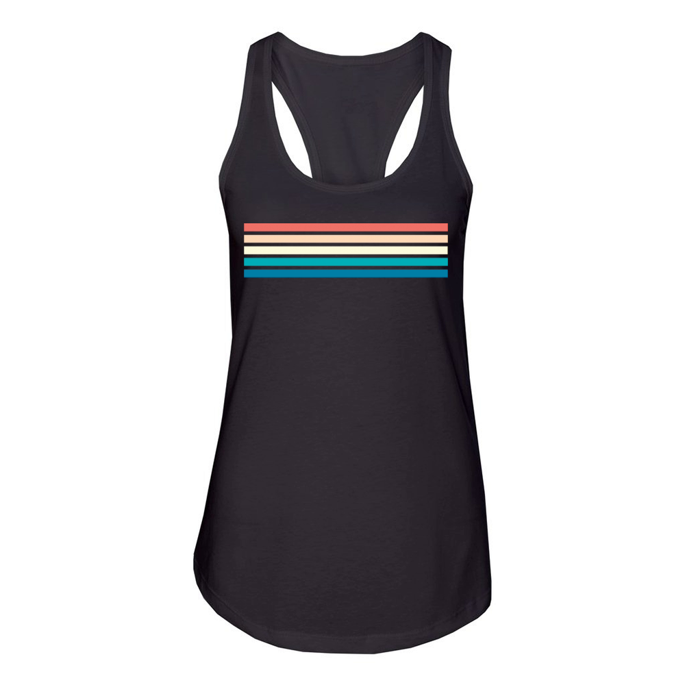 Retro stripe design with vintage vibe Women's Racerback Tank