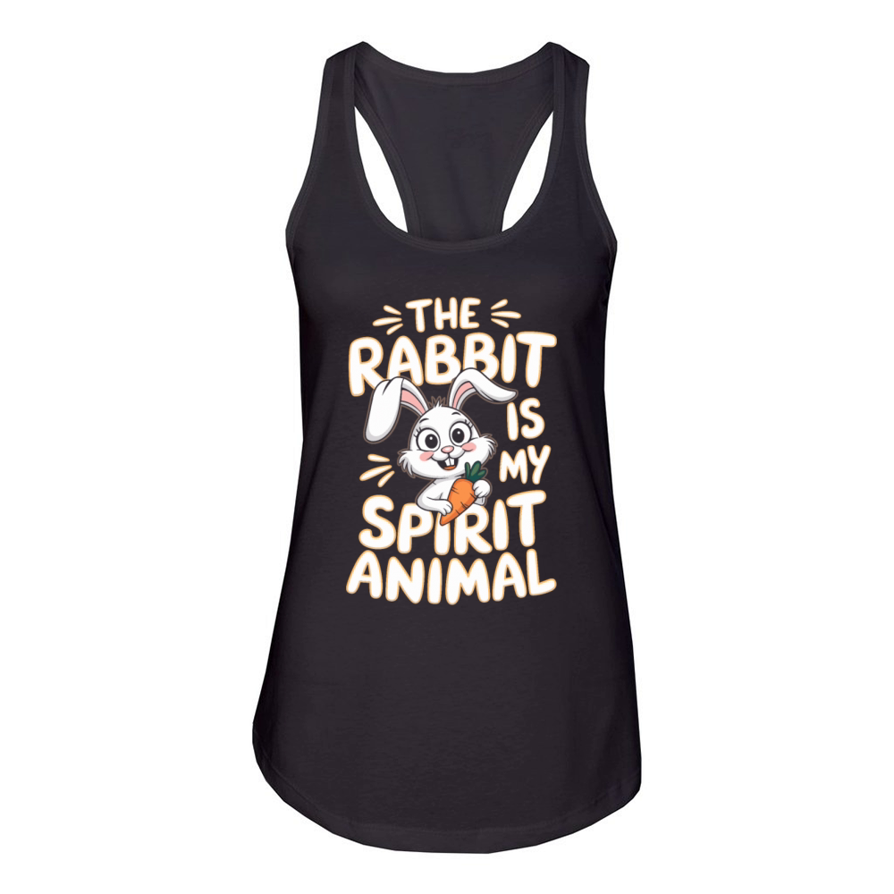 The Rabbit Is My Spirit Animal Women's Racerback Tank