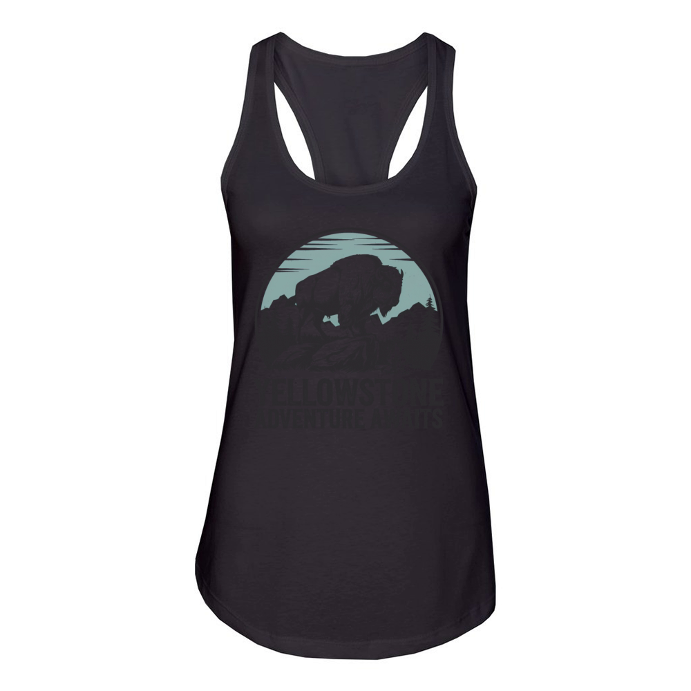 Yellowstone Adventure Awaits Women's Racerback Tank