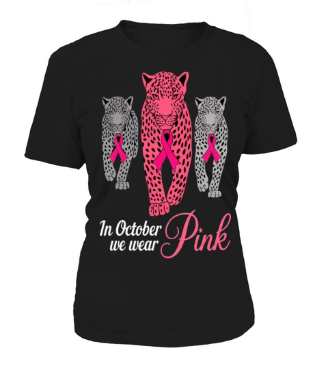 Leopard Cats Wearing PInk Ribbons Women's T-Shirt