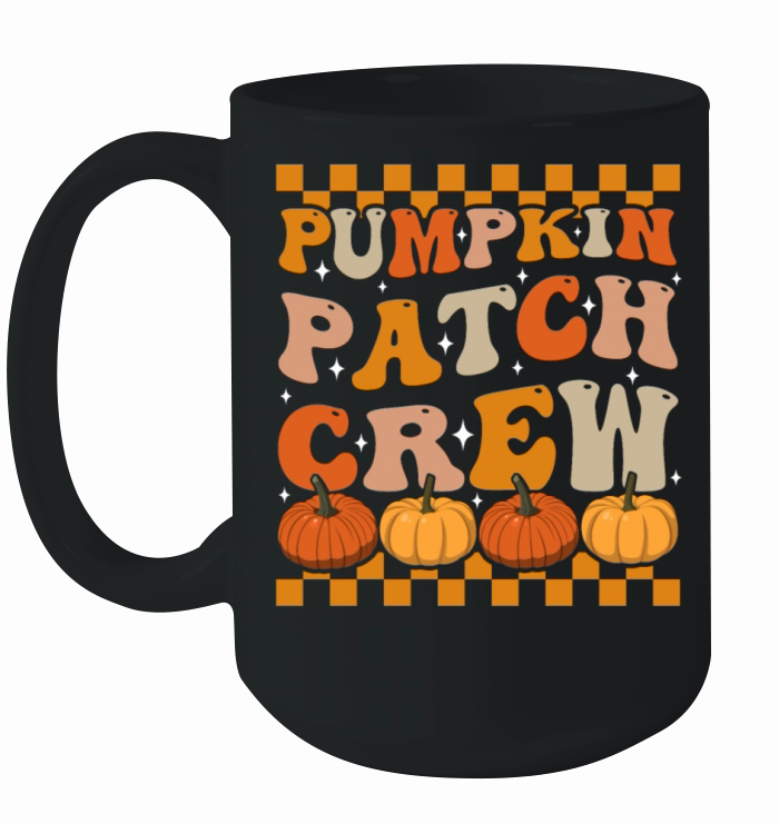 Groovy Pumpkin Patch Crew Fall Pumpkins Ceramic Mug