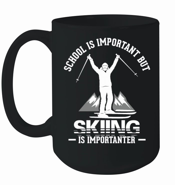 Ski Vintage Slogan Funny Skier Ceramic Mug