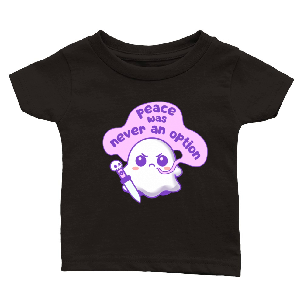 Cute Ghost - peace was never an option Classic Baby Crewneck T-shirt