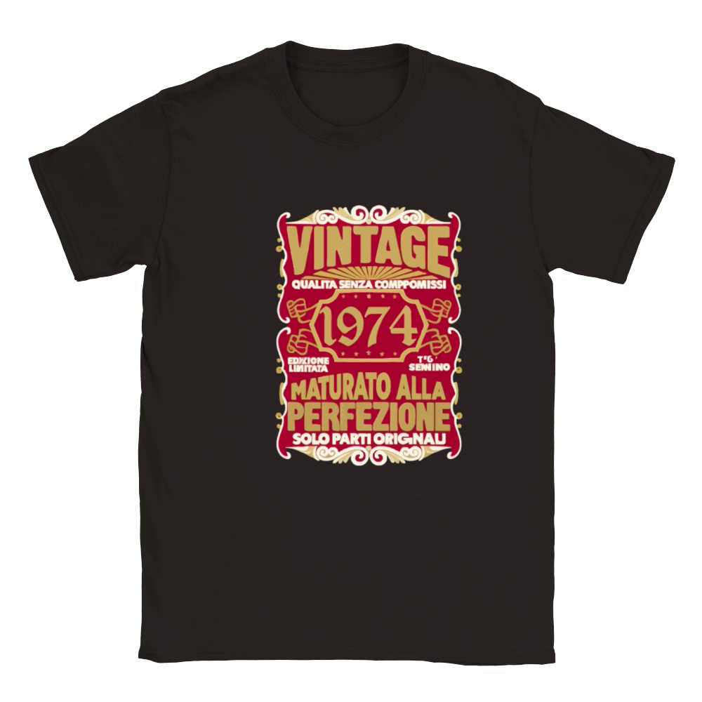 50 Compleanno 50 Uomo Anni Retro Vintage 1974 Reg Classic Kids Crewneck T-shirt