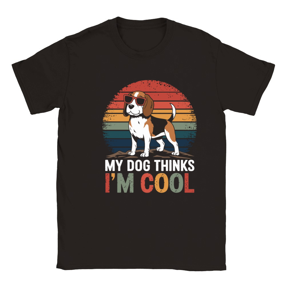 Beagle My Dog Thinks Im Cool Classic Kids Crewneck T-shirt