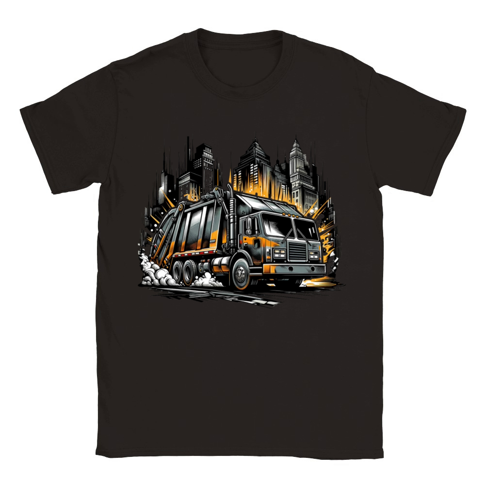Cool City Garbage Truck Vintage City Waste Recycle Classic Kids Crewneck T-shirt