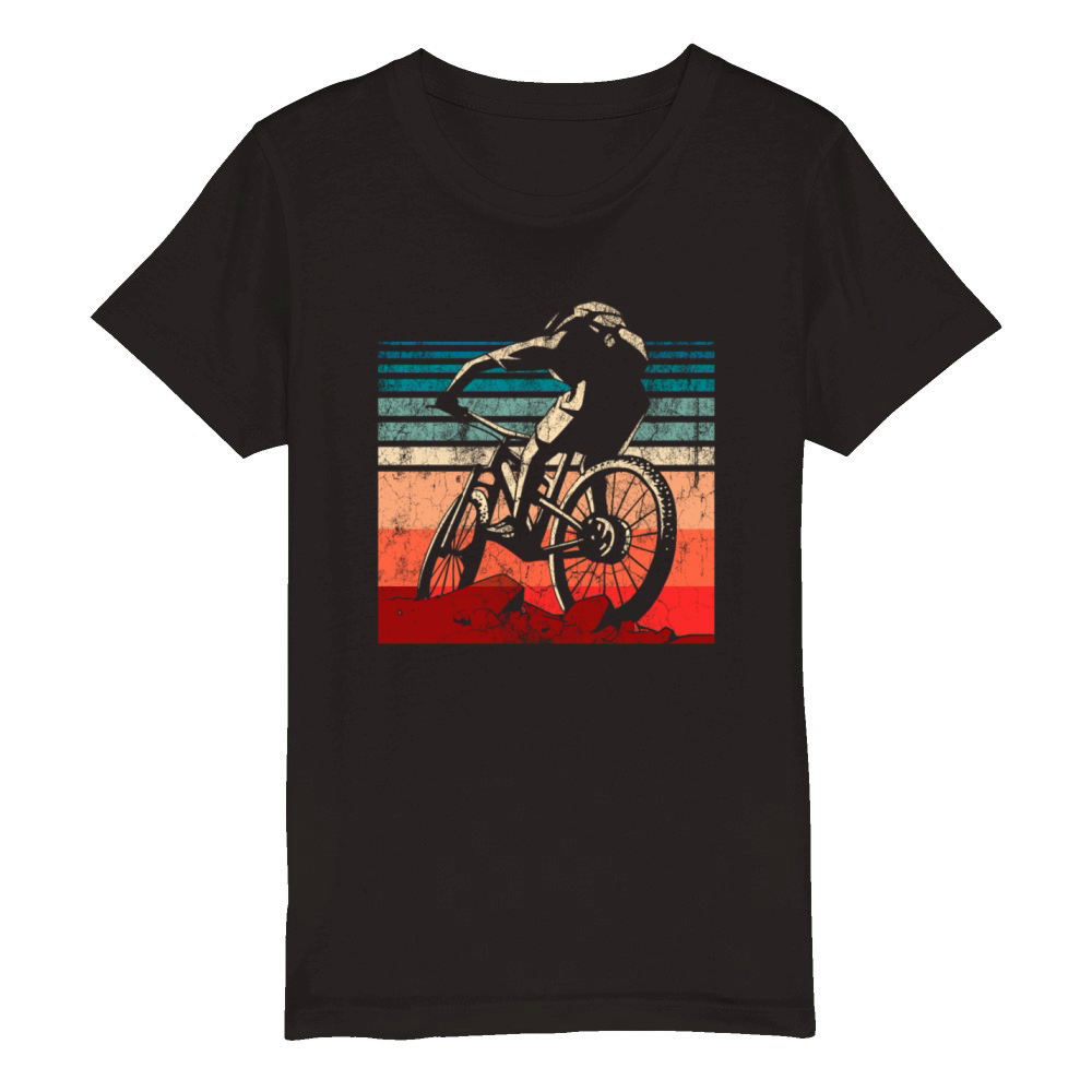 Vintage Mountain Bike Adventure Organic Kids Crewneck T-shirt