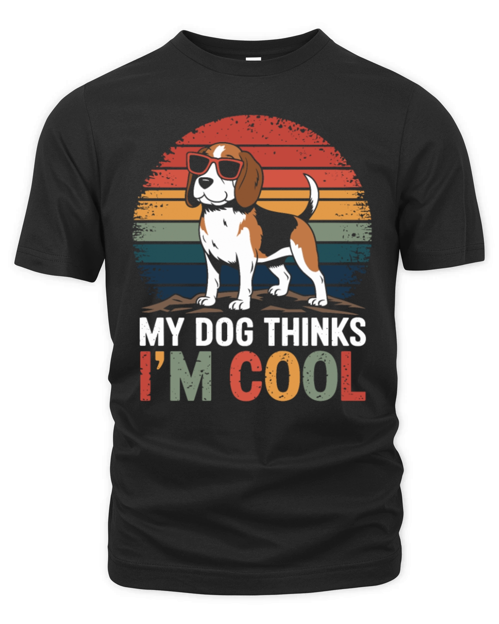 Beagle My Dog Thinks Im Cool Organic Unisex T-shirt