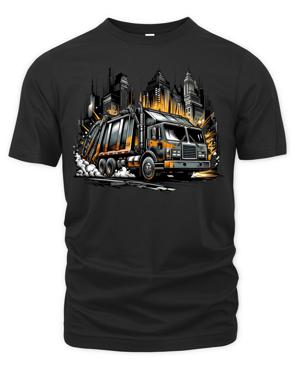 Cool City Garbage Truck Vintage City Waste Recycle Organic Unisex T-shirt