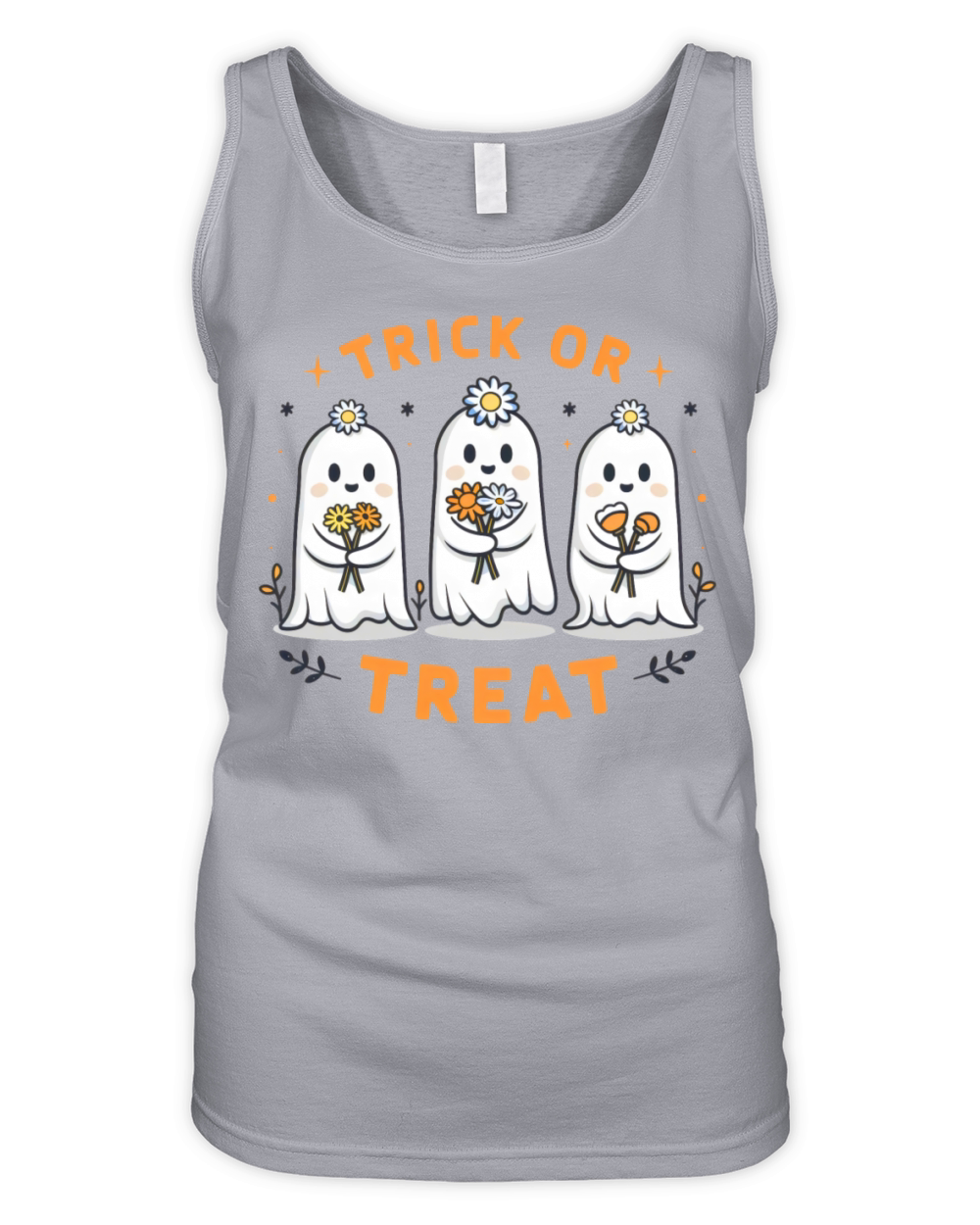 3 Ghosts Cute Halloween Trick or Treat Organic Women's Tank Top