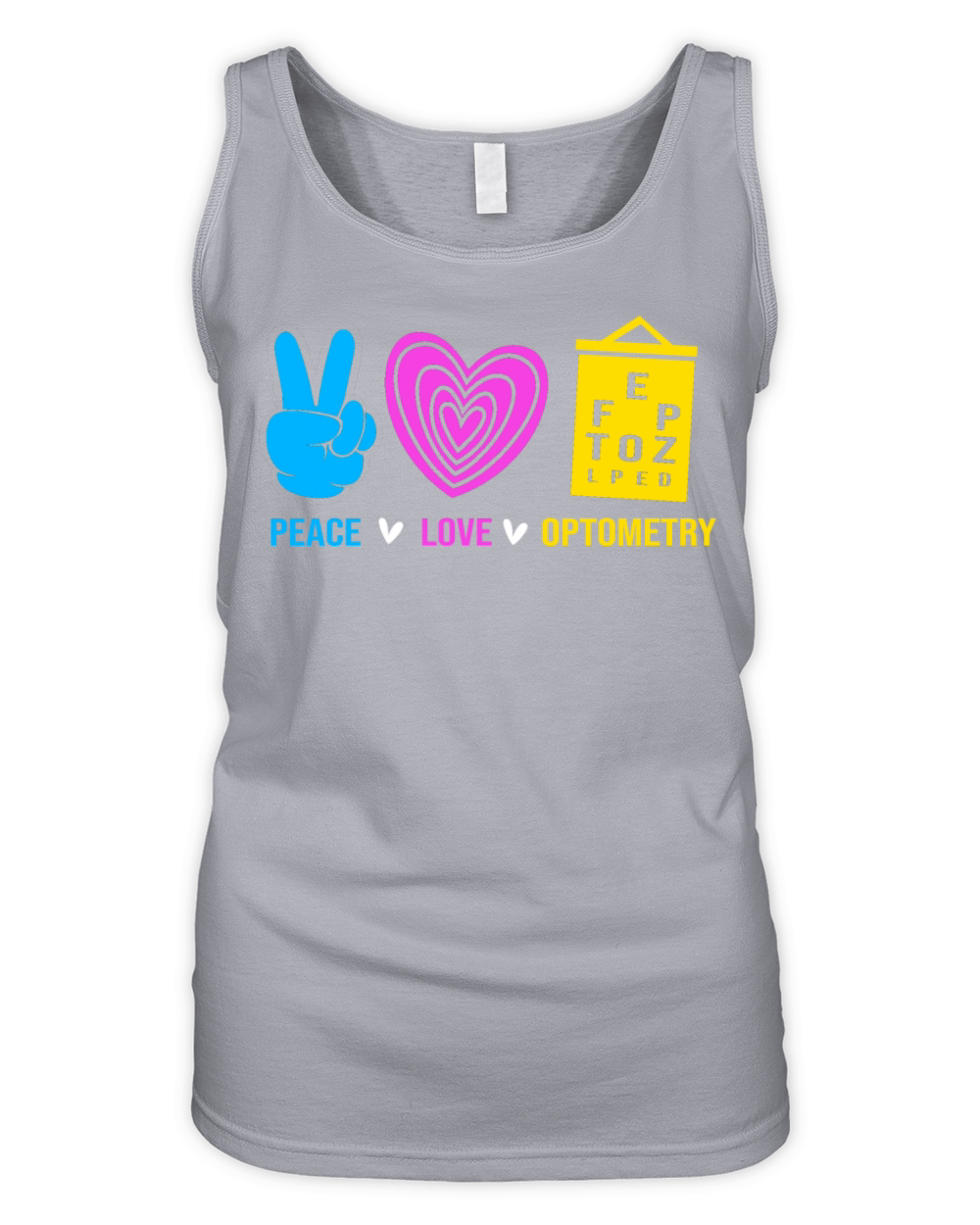 Eye Doctor Optometrist Peace Love Optometry Organic Women's Tank Top