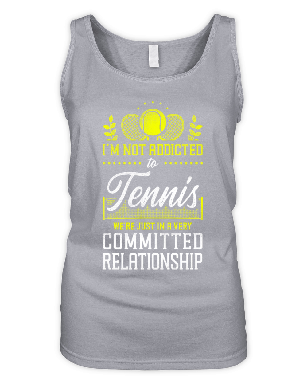 Funny Tennis Player Racket Im Not Organic Women's Tank Top