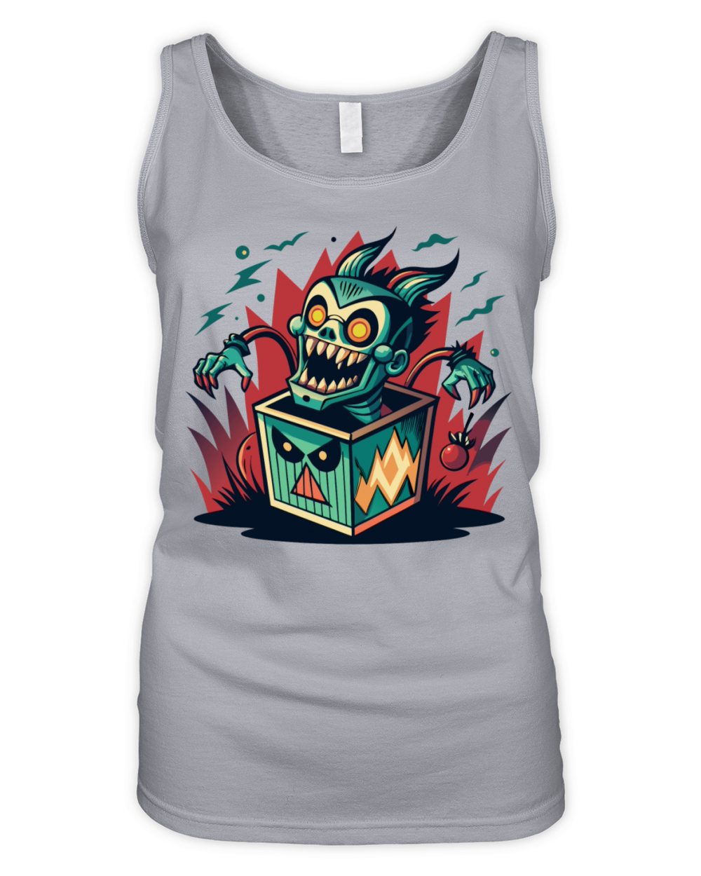 Monster Jack-in-the-Box - Retro Horror Fun Organic Women's Tank Top