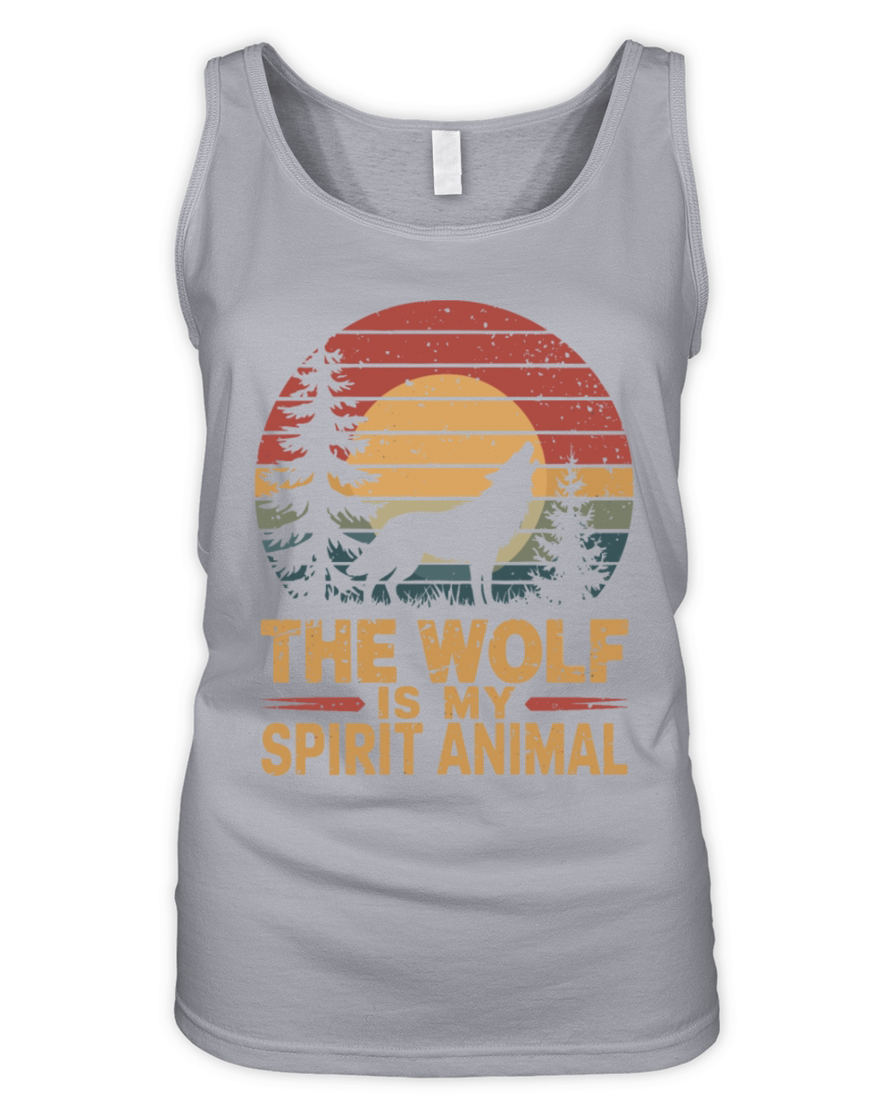 The Wolf Is My Spirit Animal Howling Wolf Organic Women's Tank Top