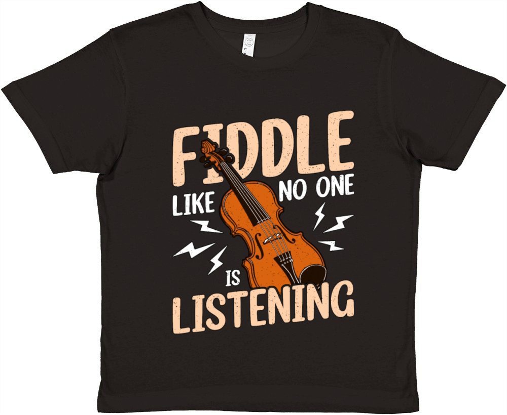 Fiddle Like No Ones Listening String Instrument Premium Kids Crewneck T-shirt