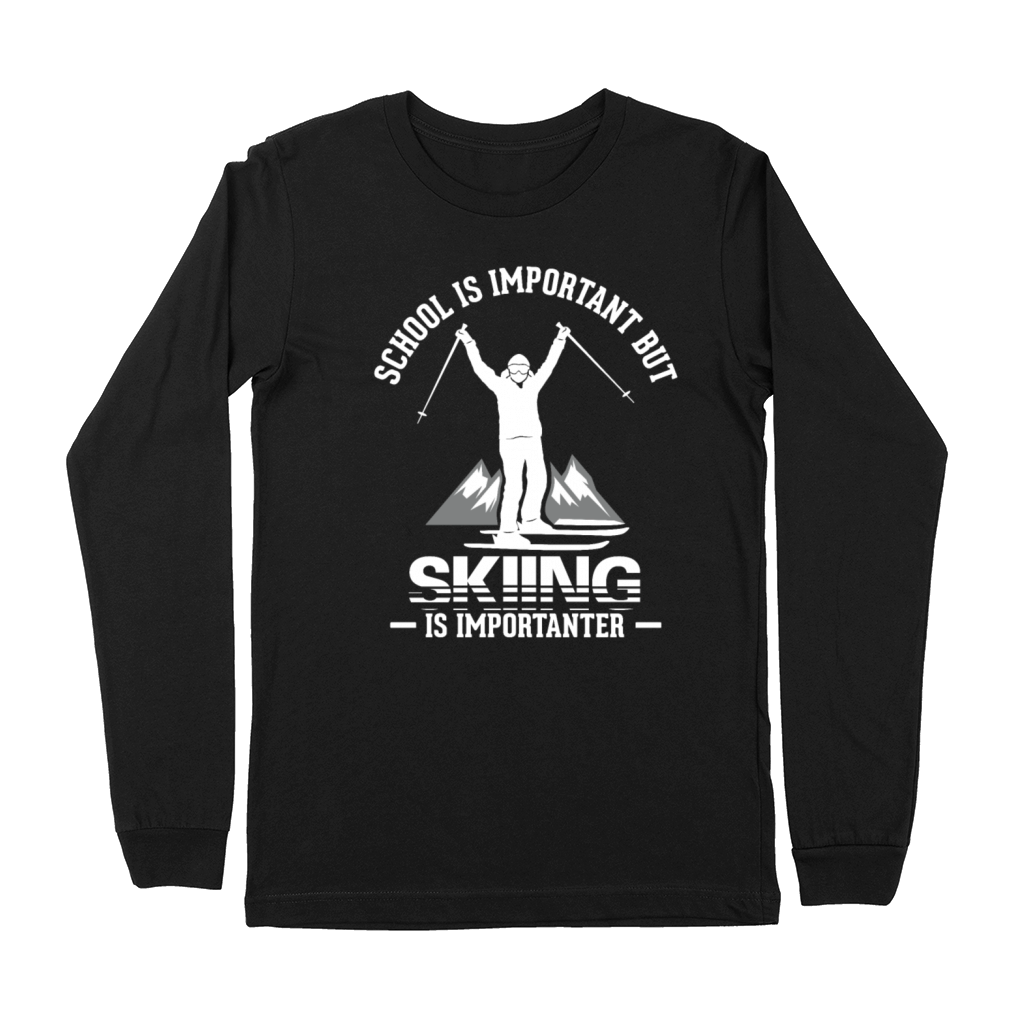 Ski Vintage Slogan Funny Skier Premium Long Sleeve