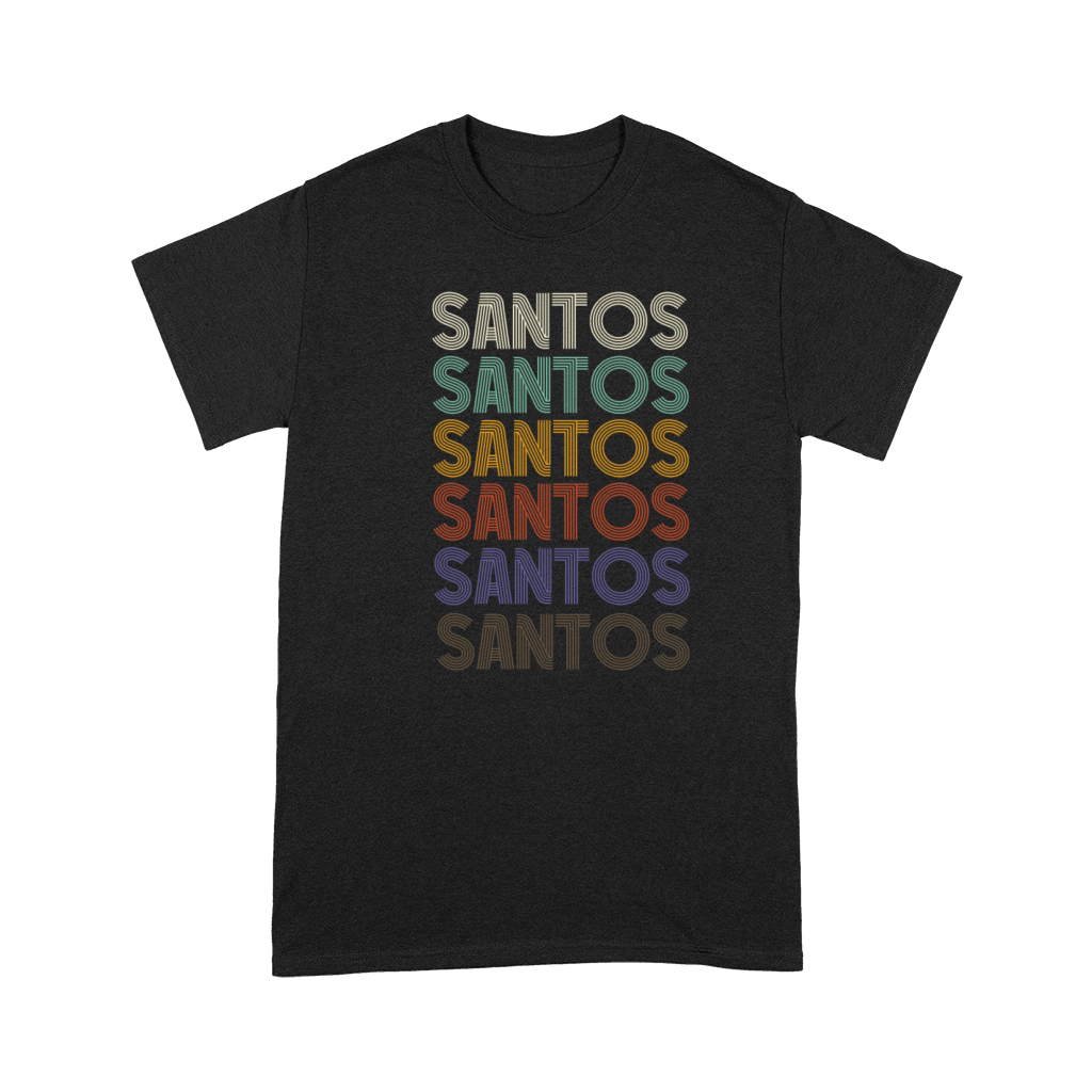 SANTOS First Name Retro Pattern Vintage Stylet Premium T-shirt