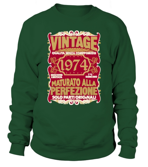 50 Compleanno 50 Uomo Anni Retro Vintage 1974 Reg Sweatshirt Unisex
