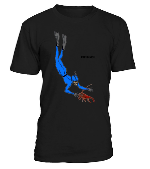 Freediving Diver Observing a Spiny Lobster T-Shirt Unisex