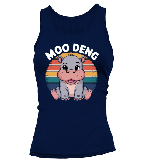 Cute Baby Hippo Moo Deng Thailand Hippopotamus Tank top Woman