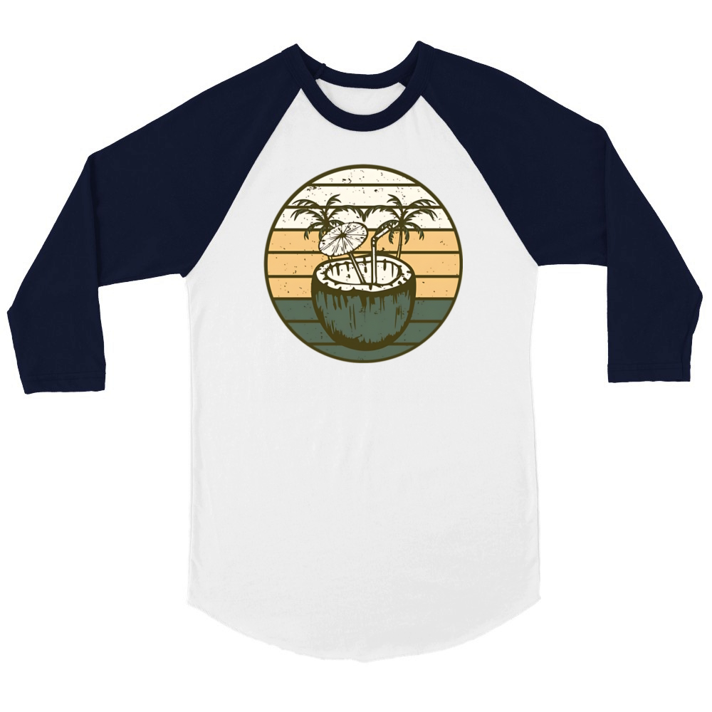 Coconut Juice Vintage Unisex ¾ sleeve Raglan T-shirt