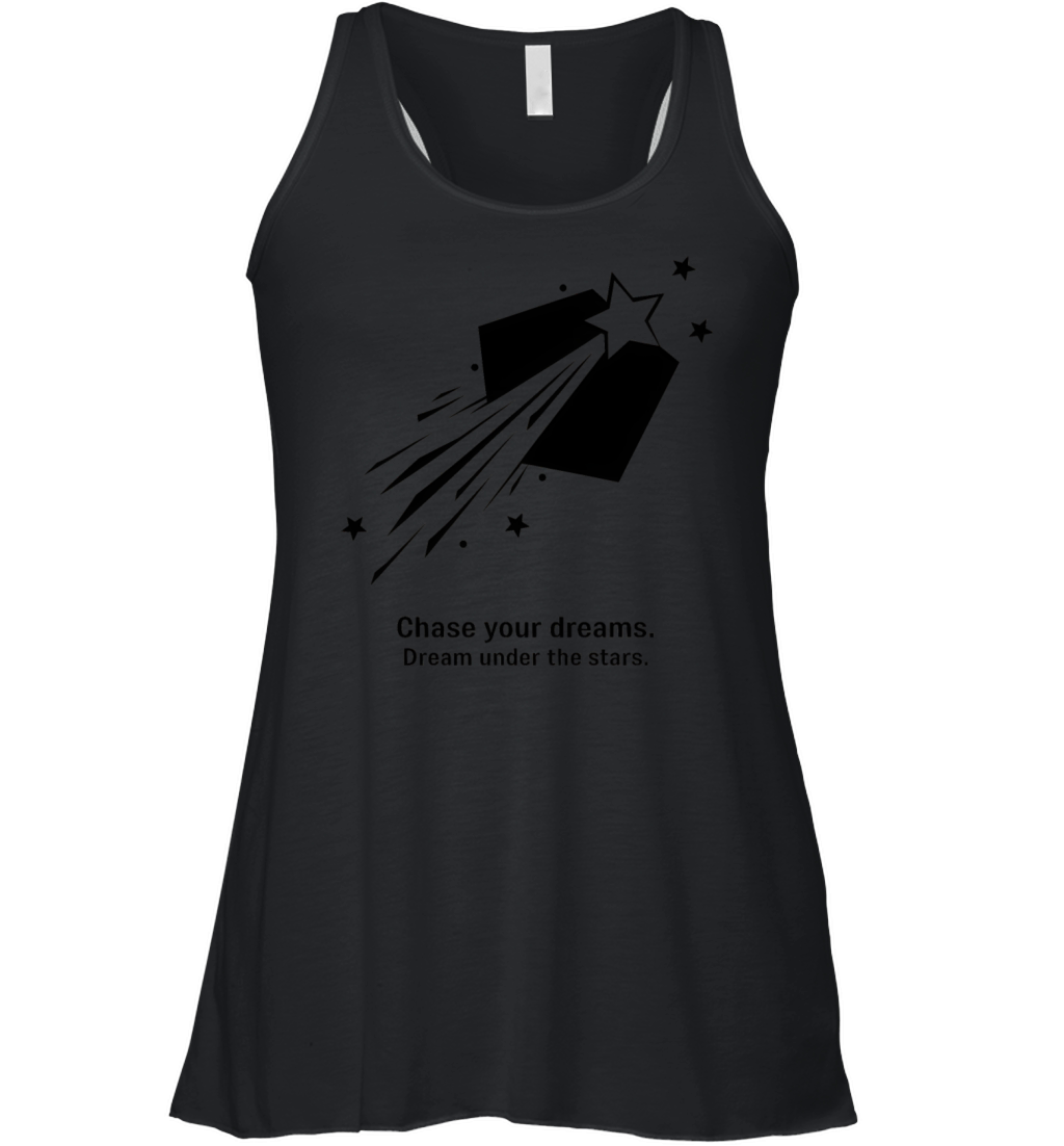 Chase Your Dream Minimal Star Typography Women's Flowy Tank Top